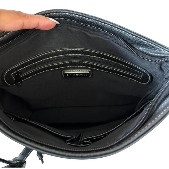 Rosetti Black/Gray Geometric Chain-Link Crossbody Purse - Picture 4 of 9